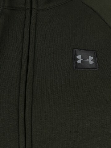 UNDER ARMOUR Athletic Zip-Up Hoodie 'Rival FZ' in Green
