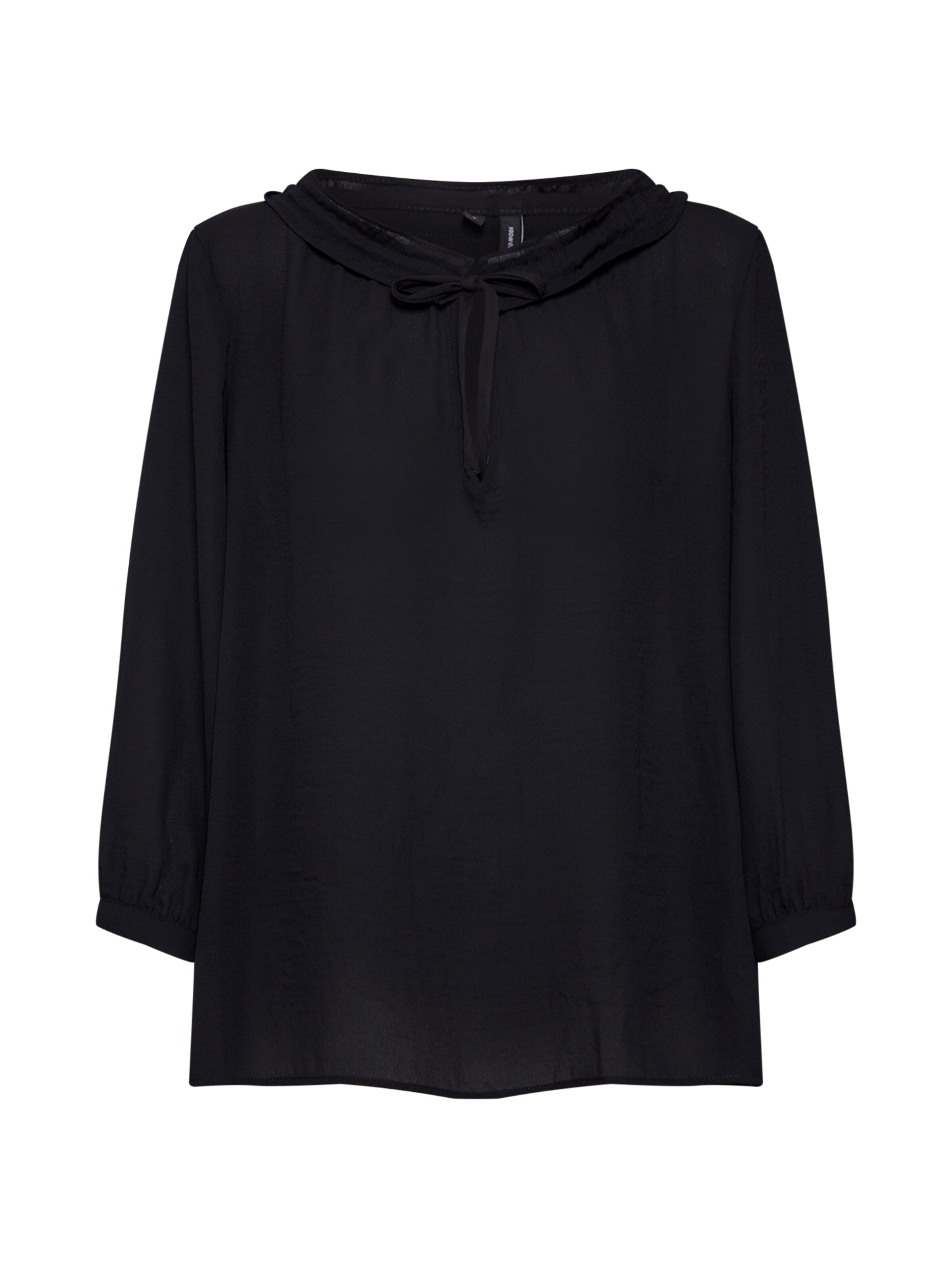 VERO MODA - Blouse 'VMZIGGA 3/4 TOP EXP' in de kleur Zwart