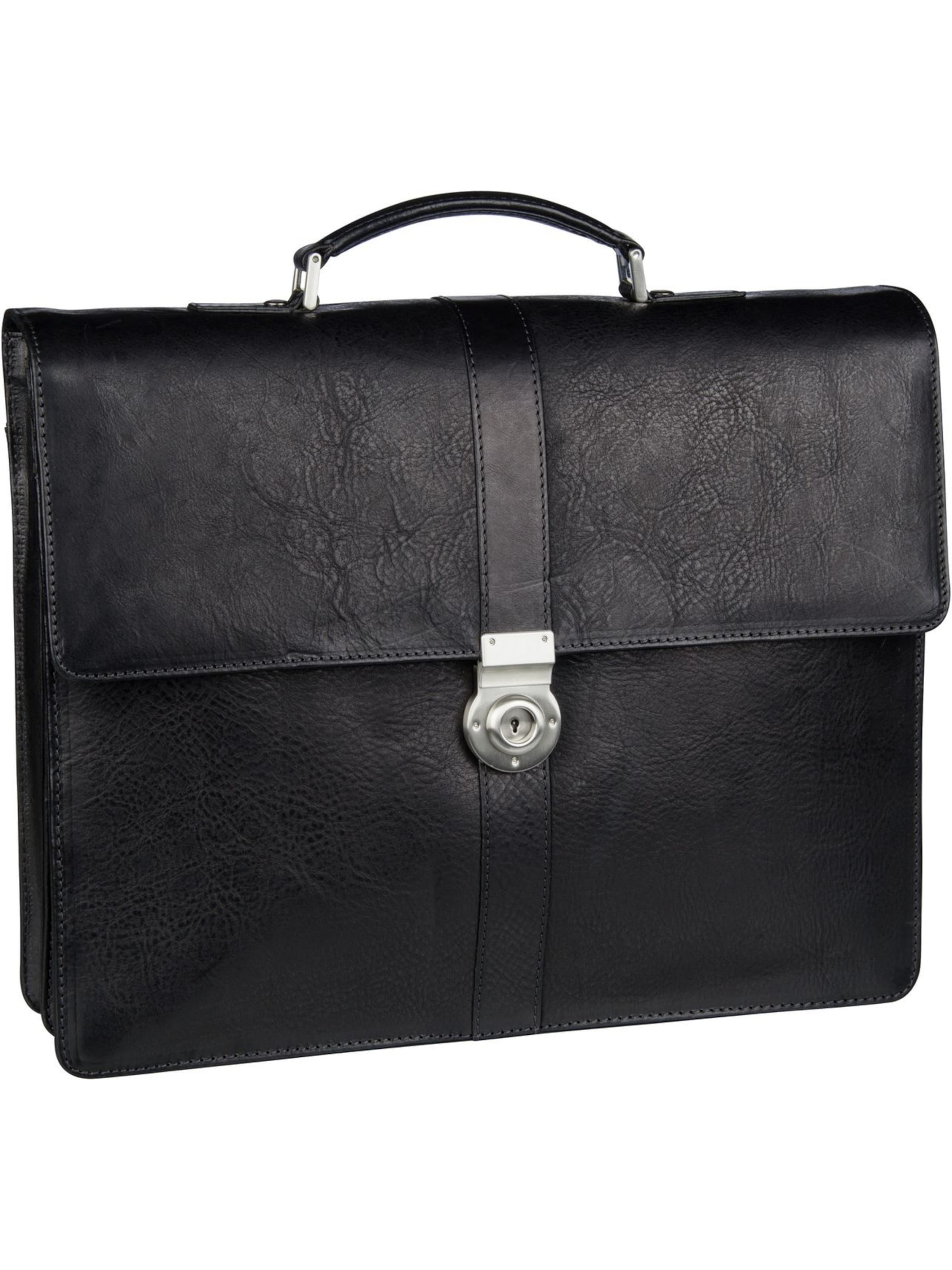 LEONHARD HEYDEN Document bag 'Bergamo' in Black: front