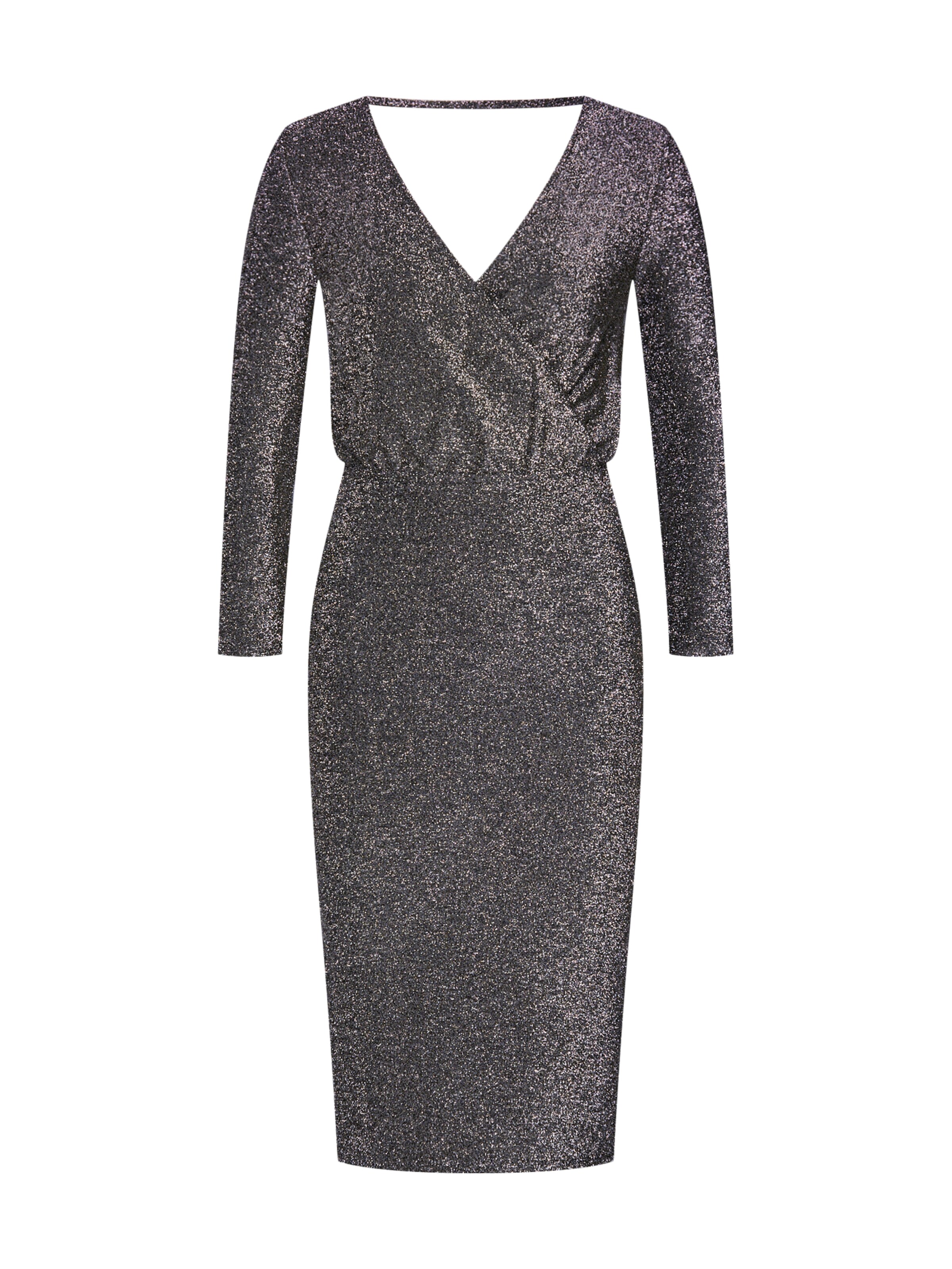 Noisy may Robe 'INFINITY L/S DRESS 7' en or / noir: Vue de face