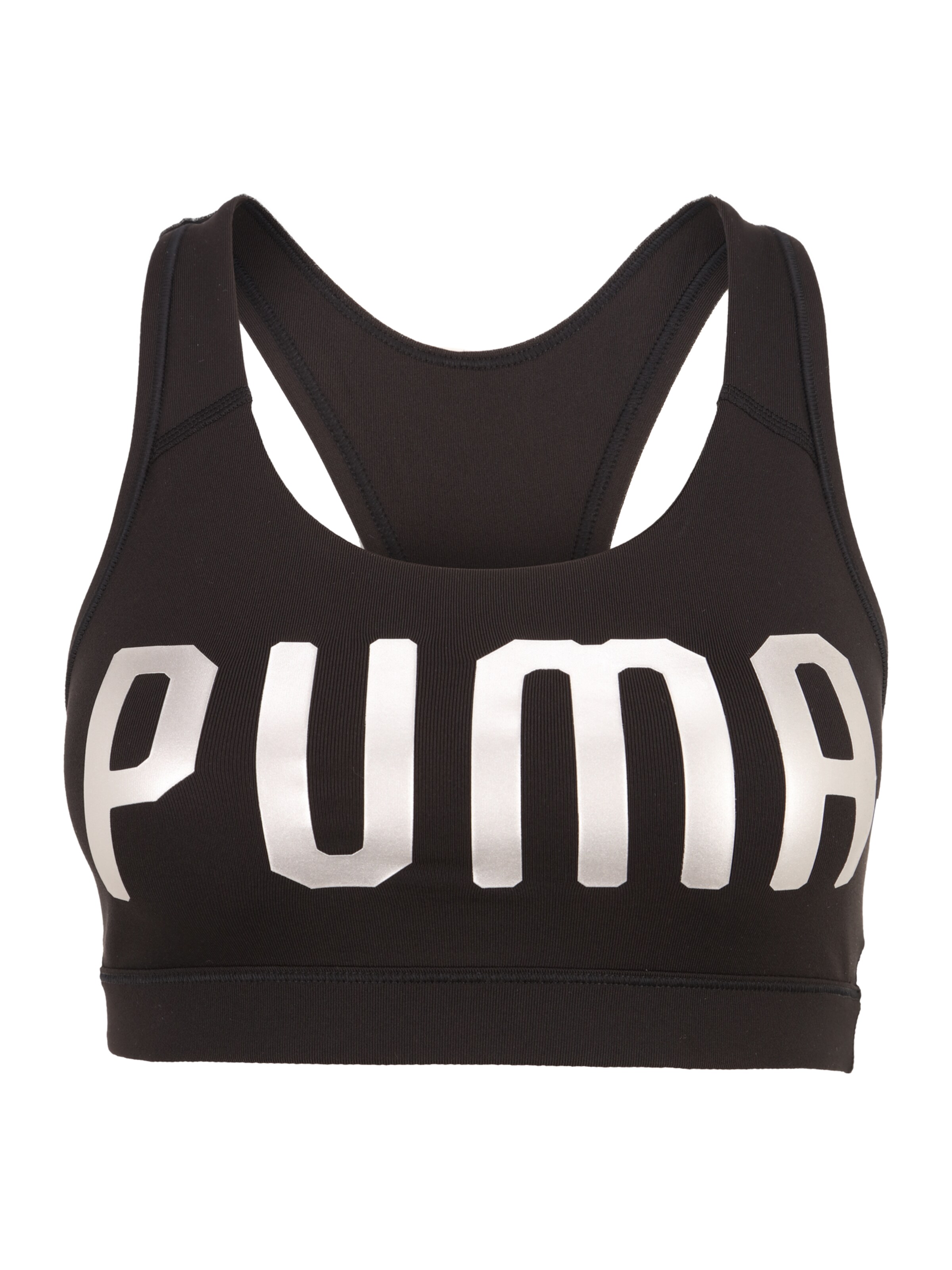 PUMA - Sport-BH mit Logo-Print in schwarz