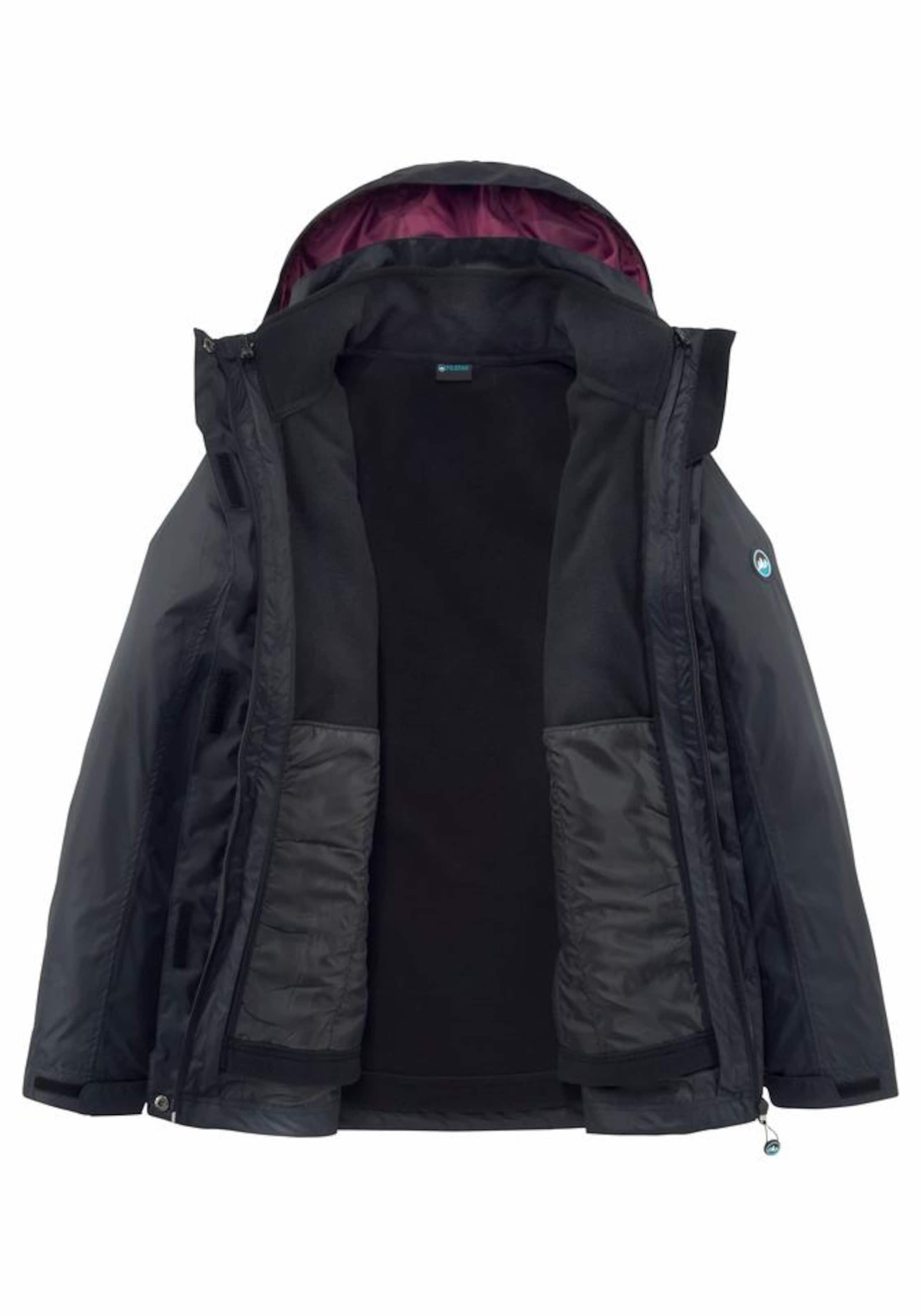 POLARINO 3in1 Funktionsjacke in Schwarz
