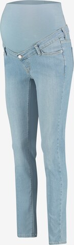 Coupe slim Jean Esprit Maternity en bleu : devant