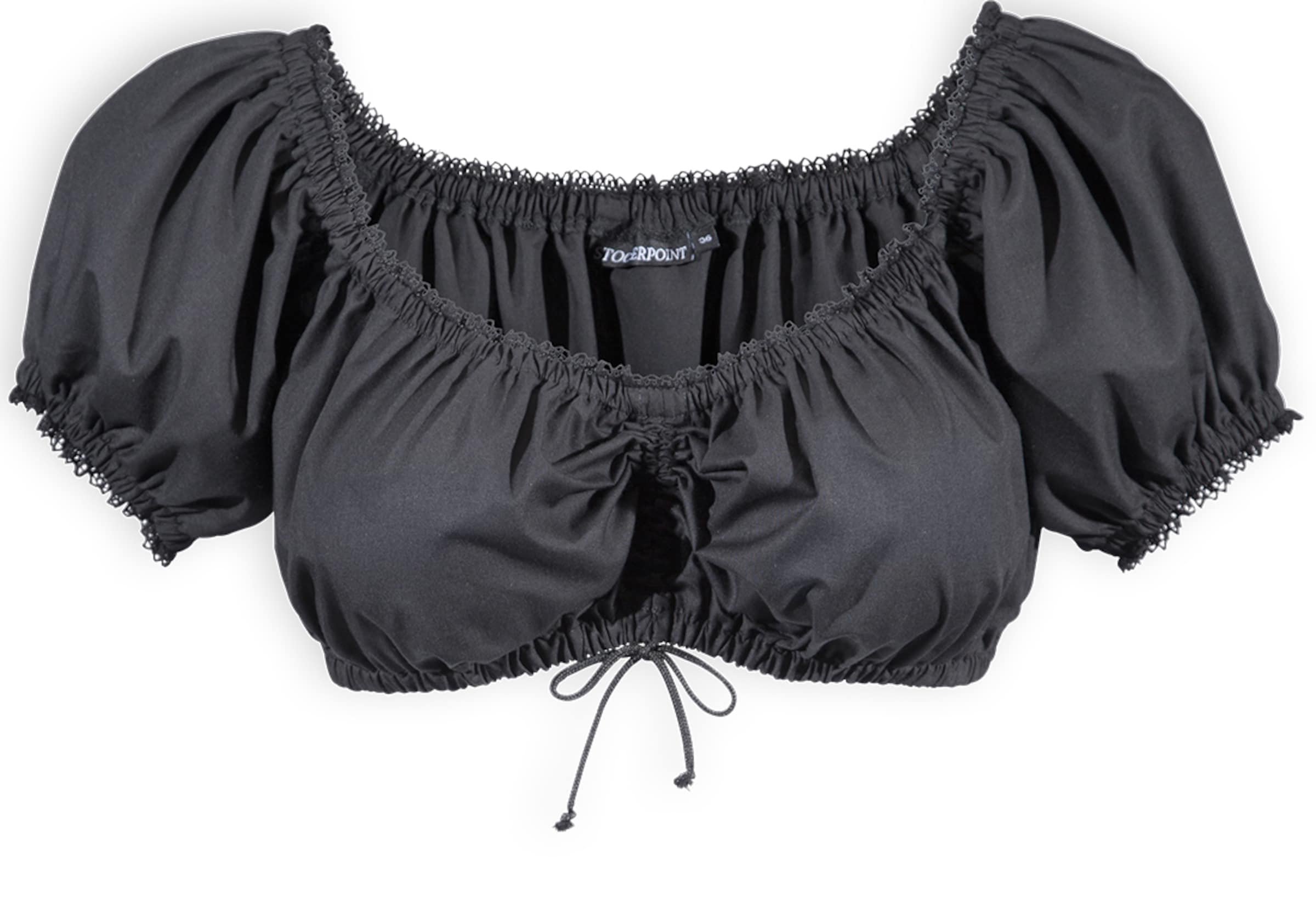 Blouse folklorique STOCKERPOINT en noir : devant