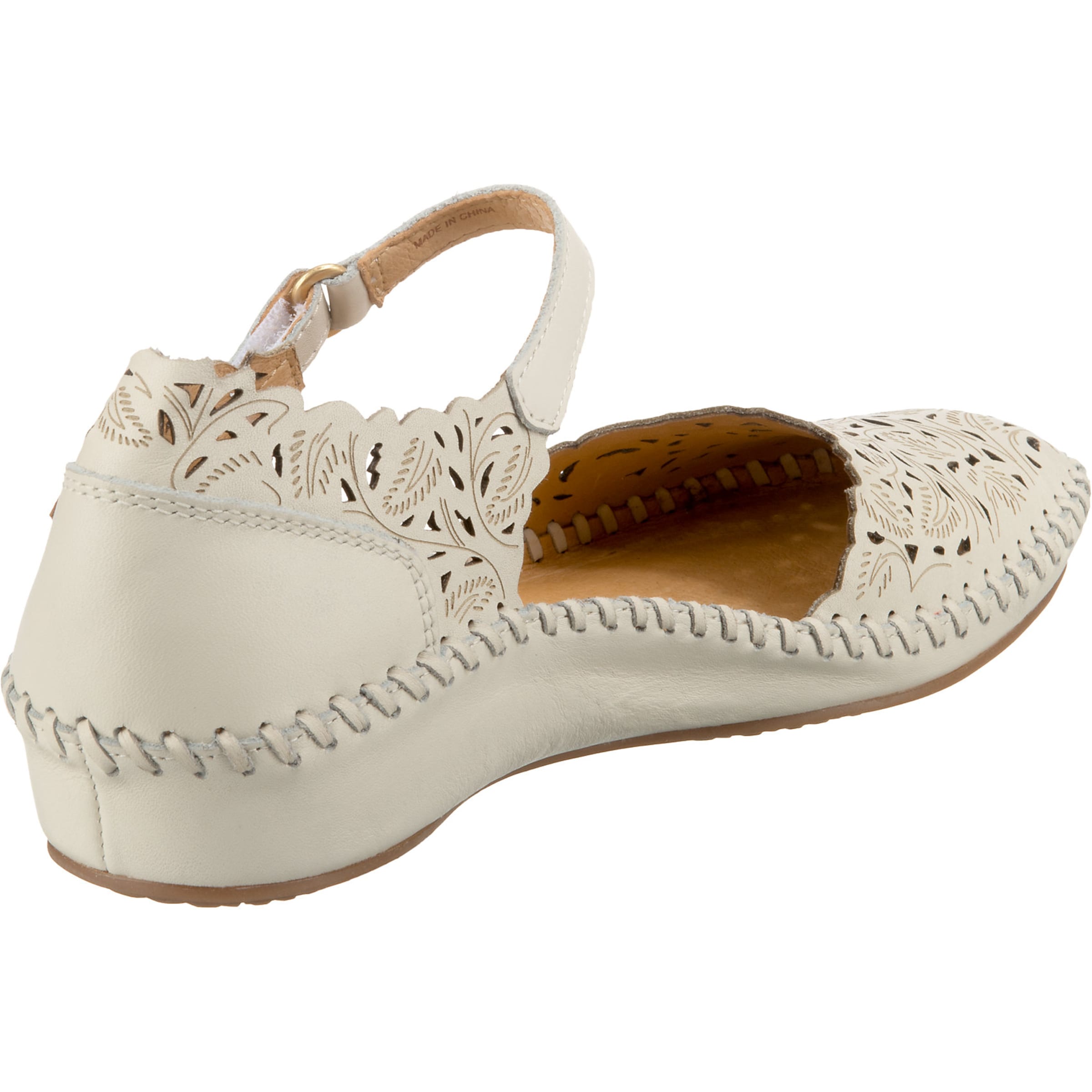 Balerini cu curea glezna 'P. Vallarta' de la PIKOLINOS pe alb