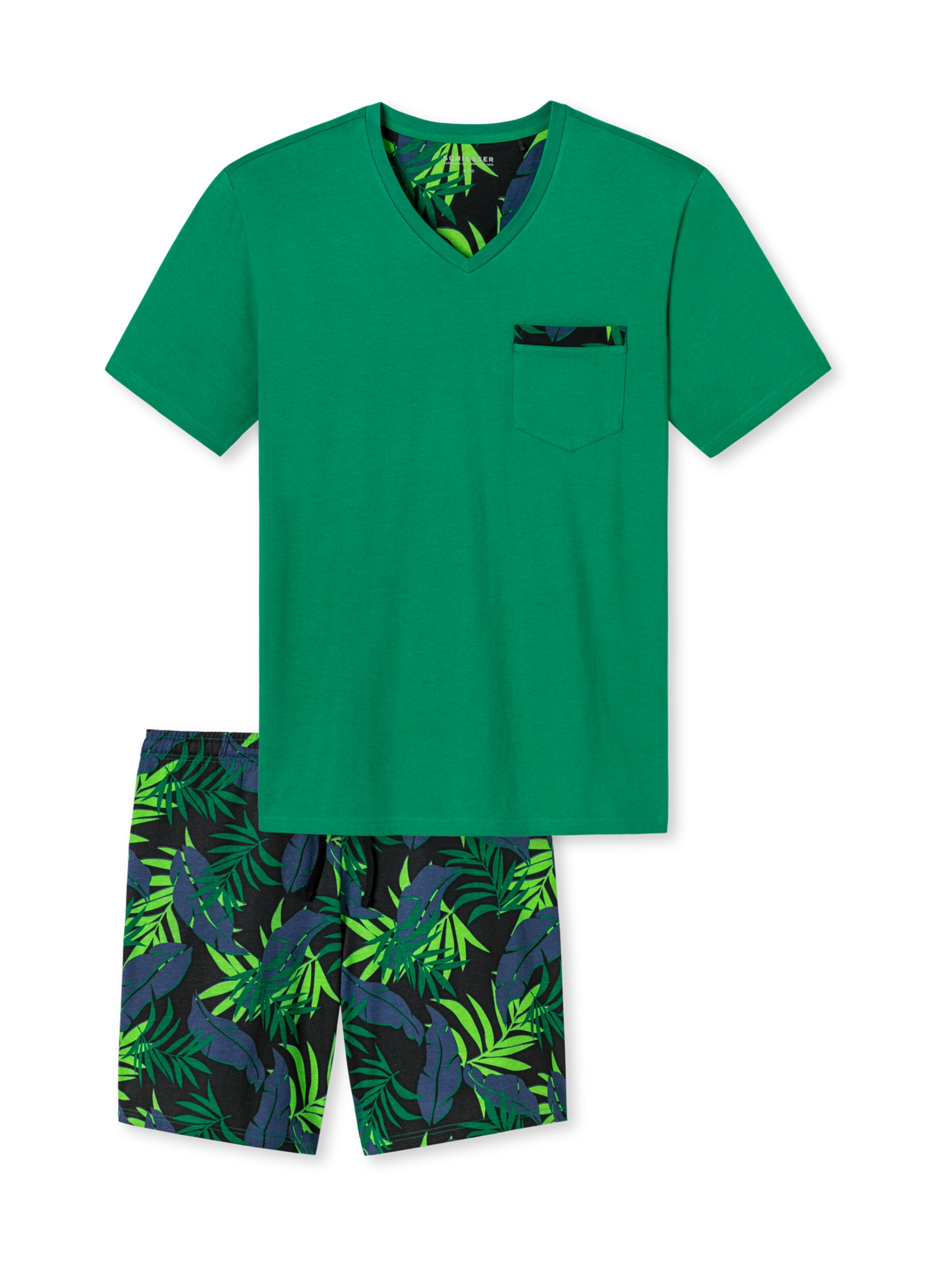 SCHIESSER - Pyjama kort in de kleur Blauw