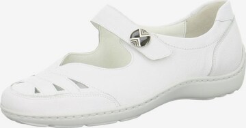 WALDLÄUFER Classic Flats in White: front