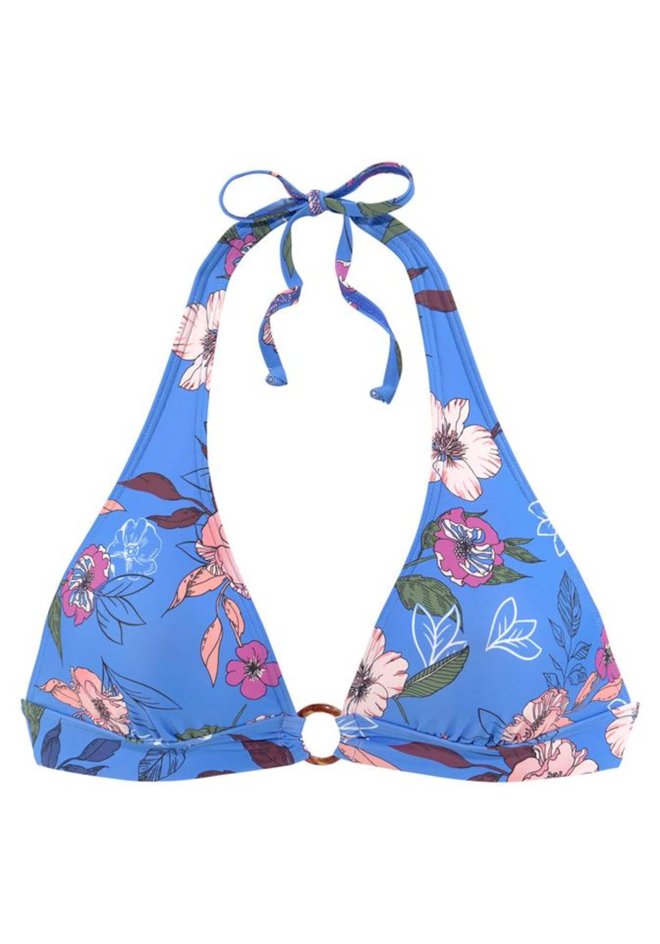 s.Oliver Triangle Bikini Top in Blue: front