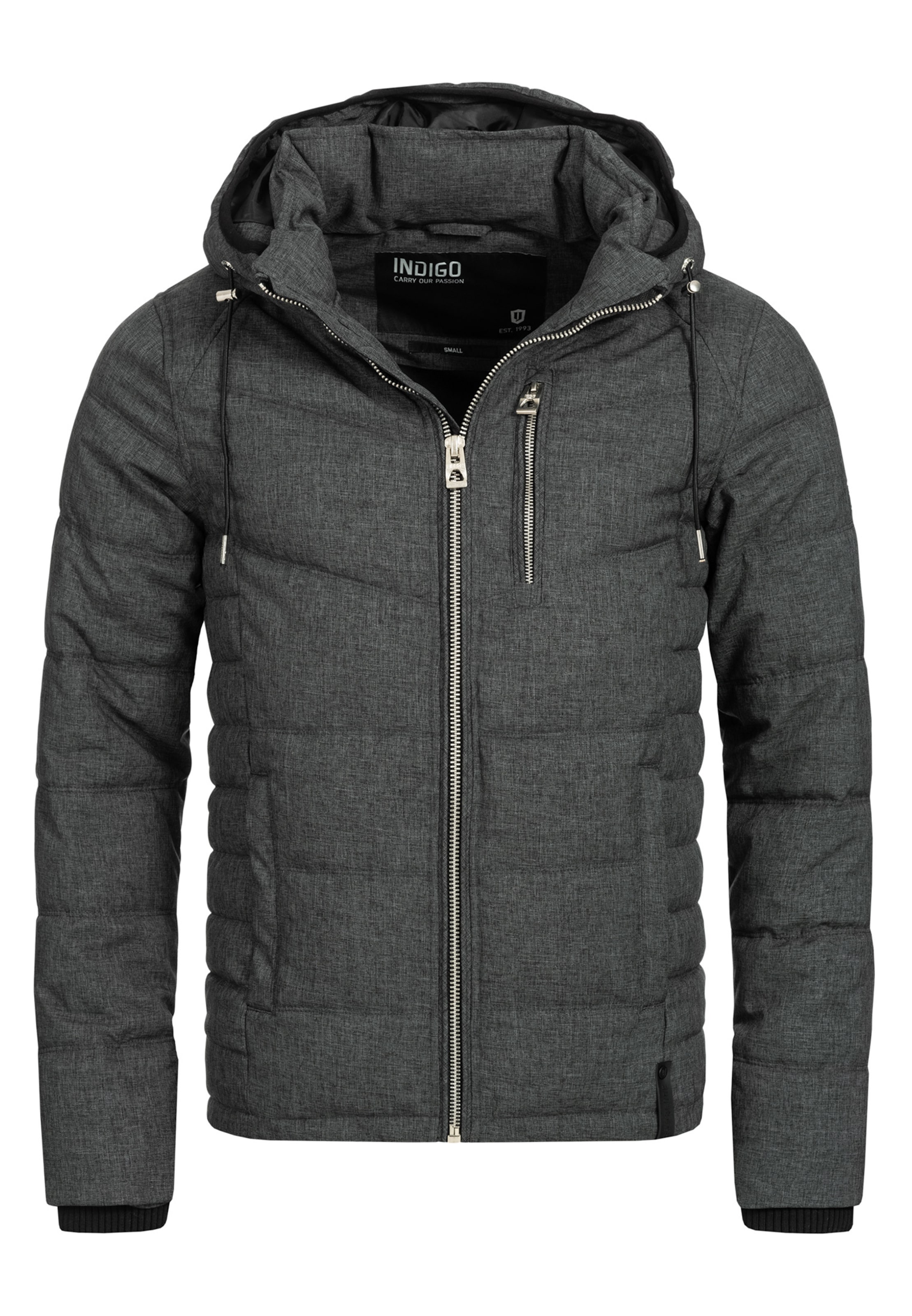 INDICODE JEANS Winterjacke 'Circus' in Grau: Vorderseite