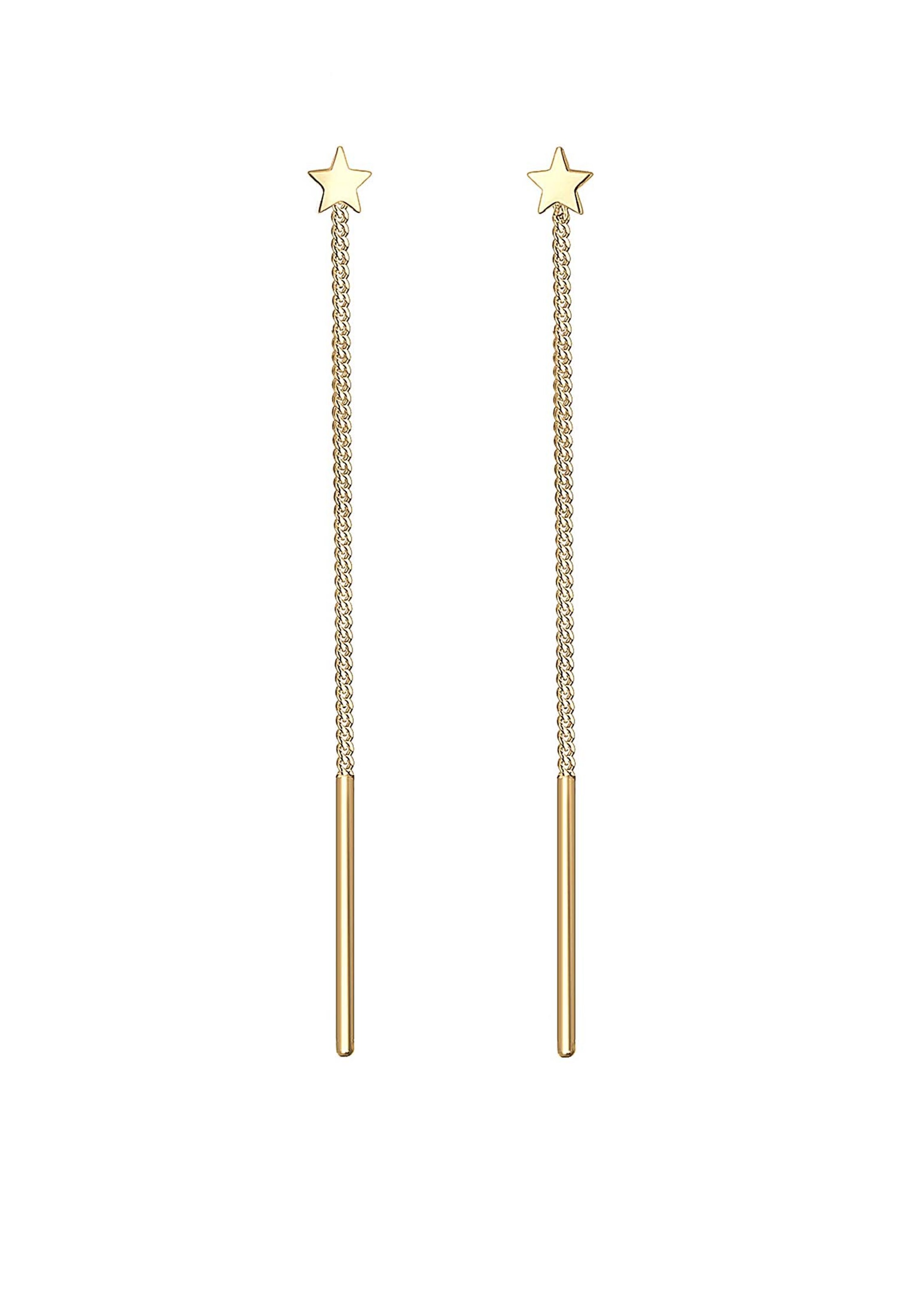 ELLI Ohrringe 'Astro' in Gold: Vorderseite