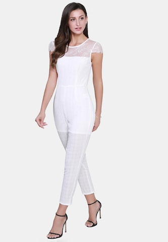 Usha Jumpsuit in White: front