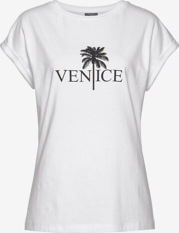 VENICE BEACH LASCANA Rundhalsshirt in Weiß: predná strana