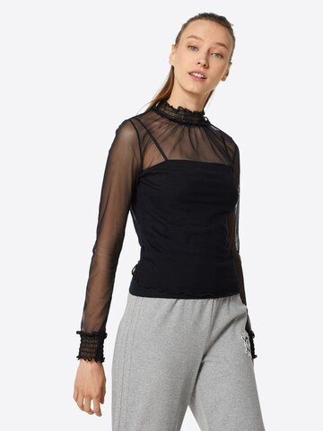 Urban Classics Blouse in Zwart: voorkant