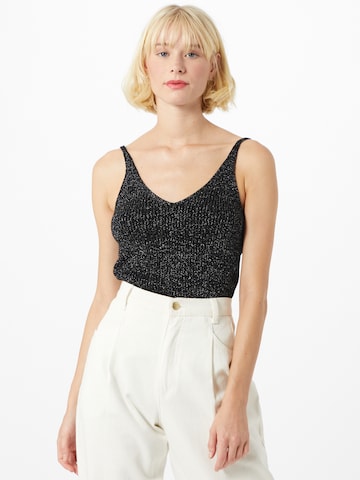 ABOUT YOU Knitted top 'Jarine' in Black: front