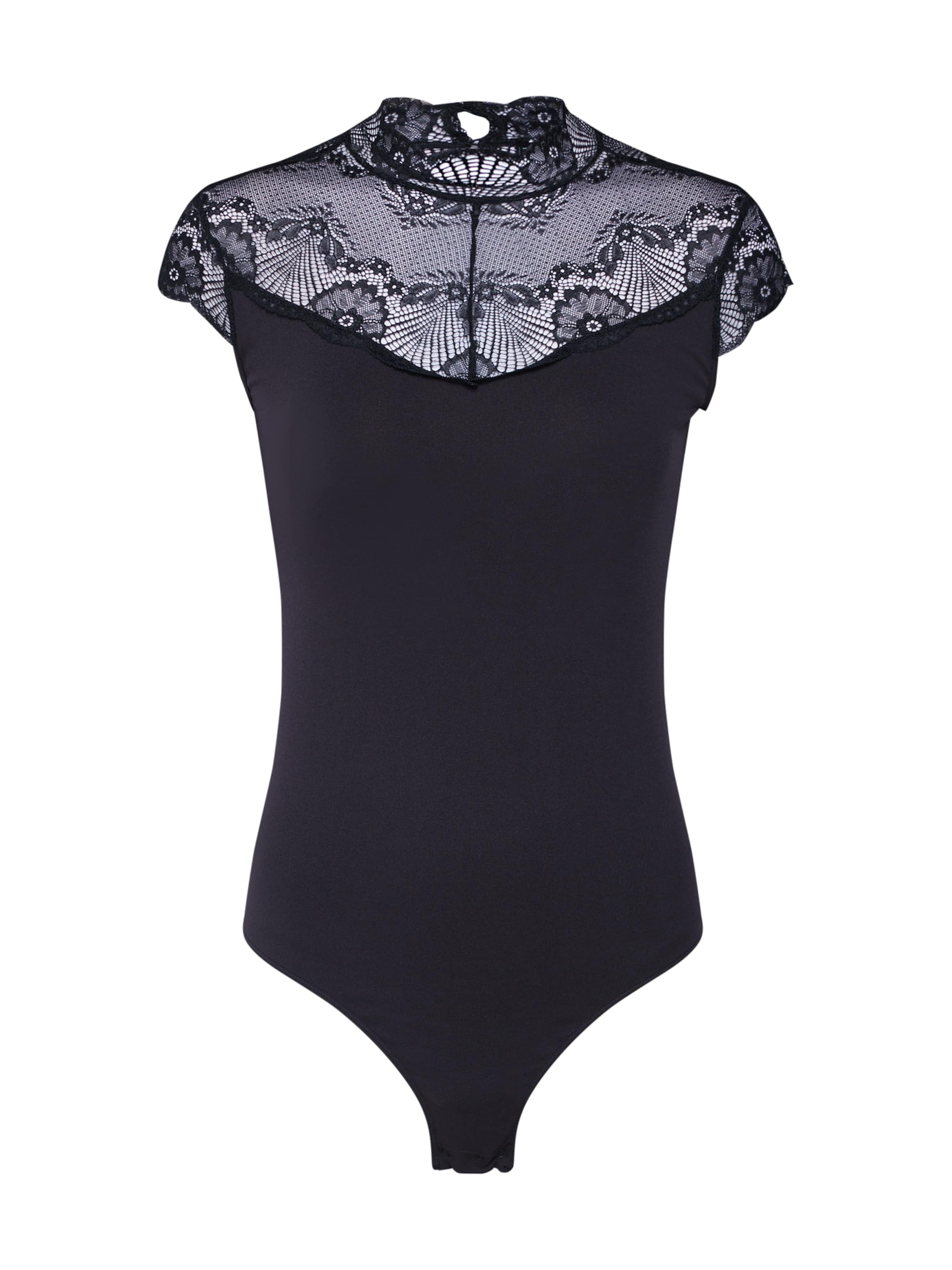 PIECES Rövid body 'Naya' - fekete: elől