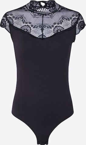 PIECES Shirt Bodysuit 'Naya' in Black: front