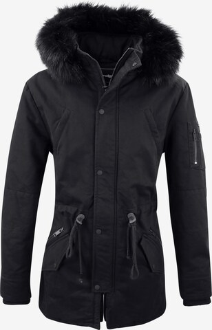 trueprodigy Winterparka 'Julius' in Zwart: voorkant