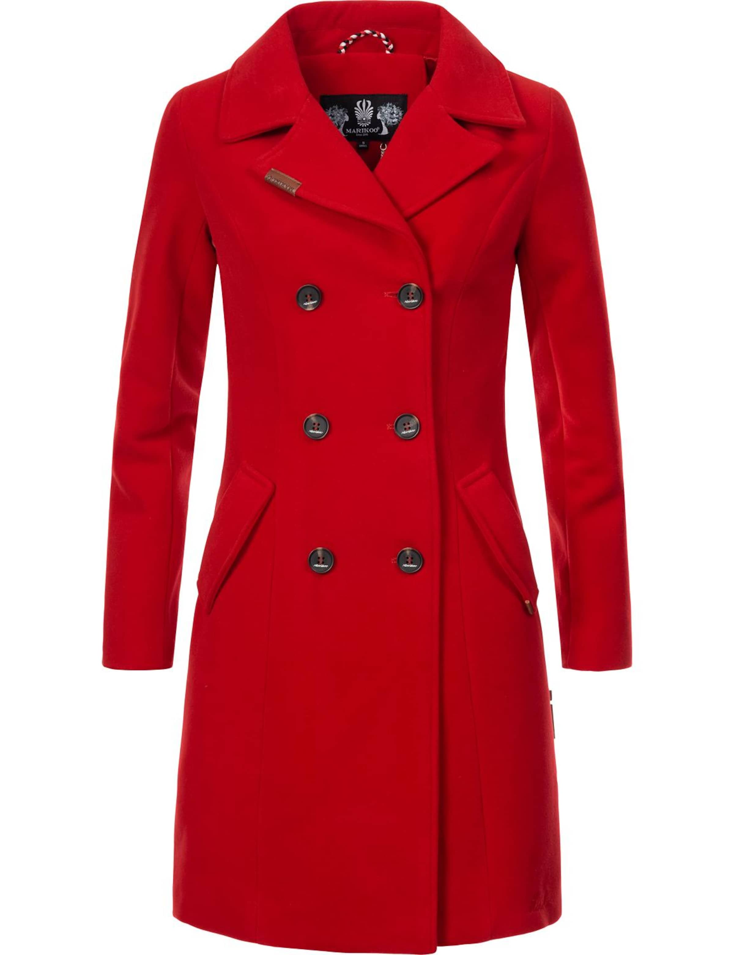 MARIKOO Płaszcz przejściowy 'Nanakoo' w kolorze czerwony: przód