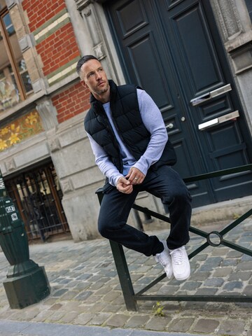 Black Puffer Vest Look by DAN FOX APPAREL