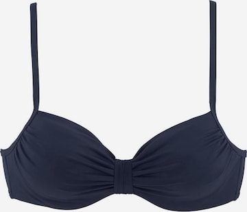 LASCANA Bikini Top in Blue: front