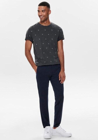 Coupe slim Pantalon chino 'Mark' Only & Sons en bleu