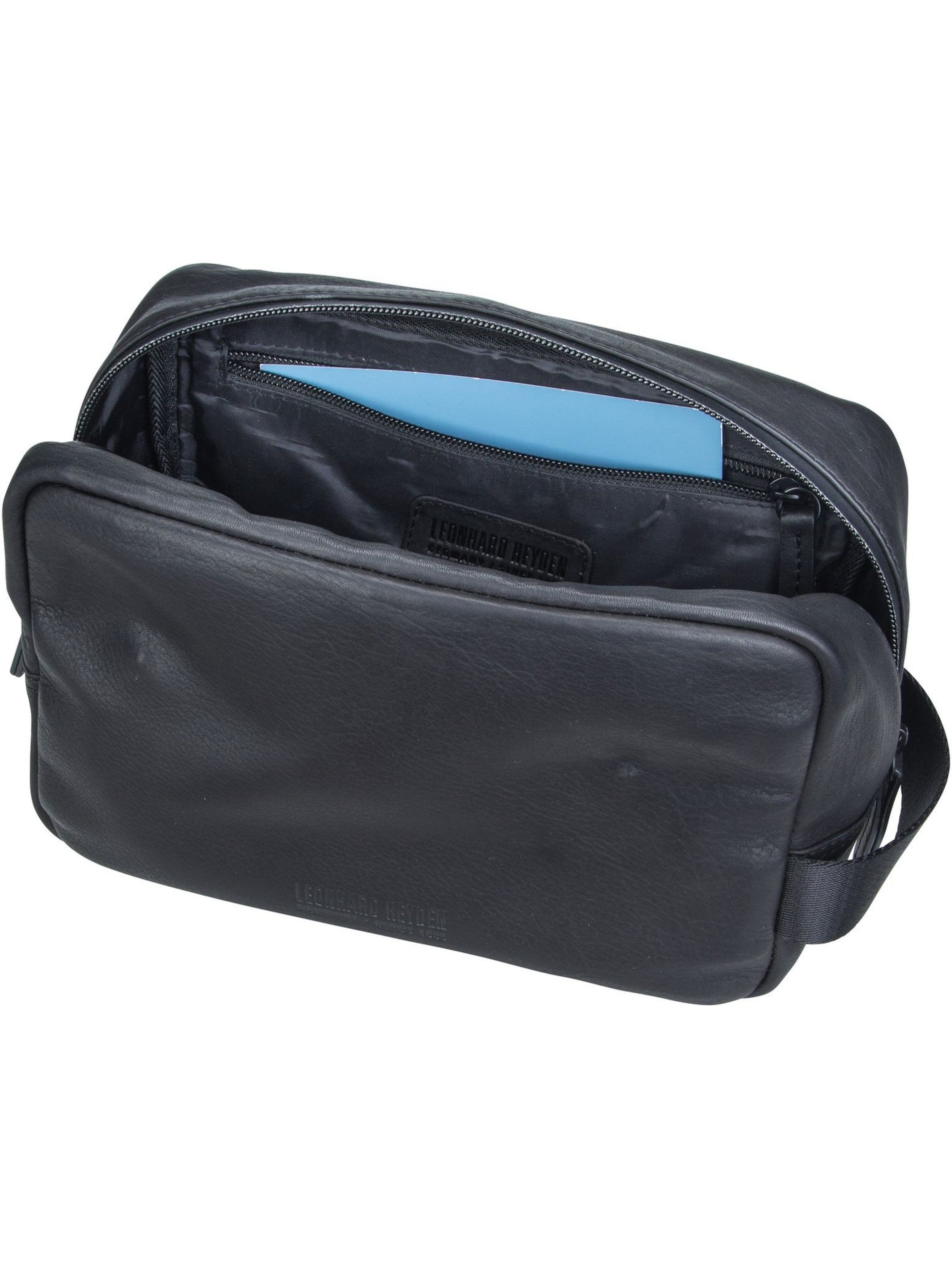 LEONHARD HEYDEN Toilettas 'Den Haag' in Zwart