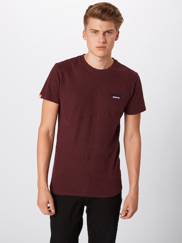 T-Shirt 'ORANGE LABEL VNTGE EMB TEE' Superdry en violet : devant