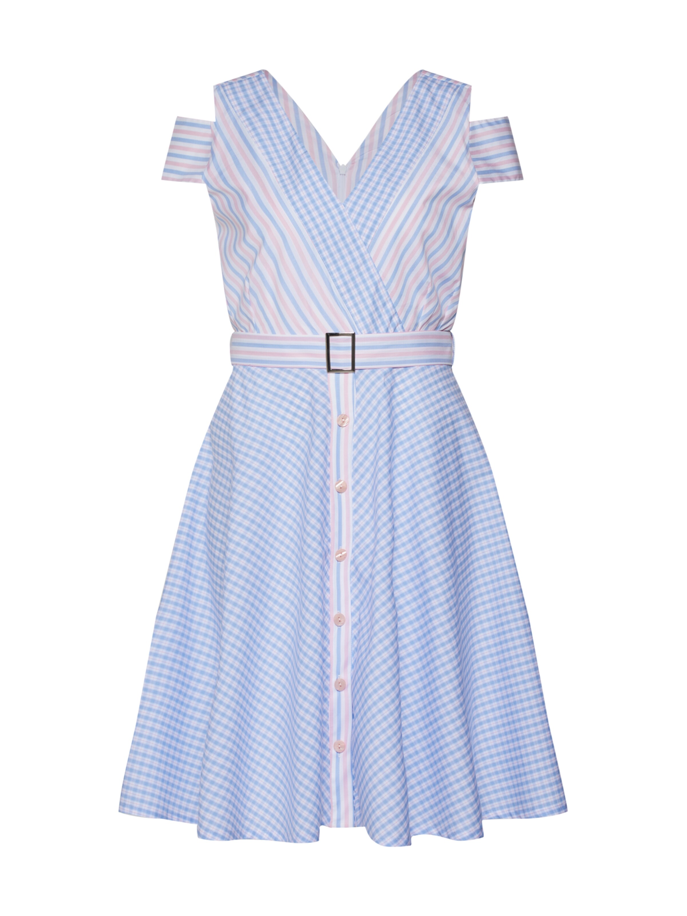 La Martina - Zomerjurk 'POPLIN' in de kleur Lichtblauw