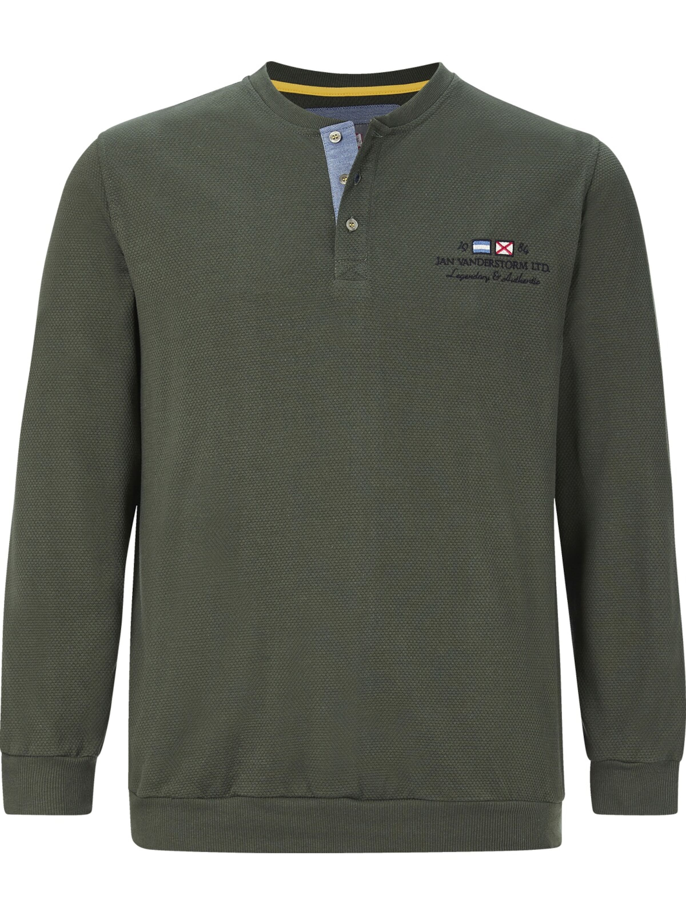 Jan Vanderstorm Sweatshirt ' Viljar ' in Green: front