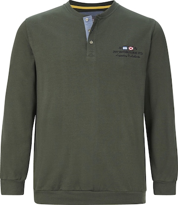 Sweat-shirt Jan Vanderstorm en vert : devant