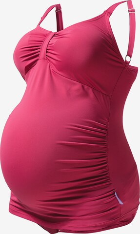 petit amour T-Shirt Tankini 'Amanda' in Pink