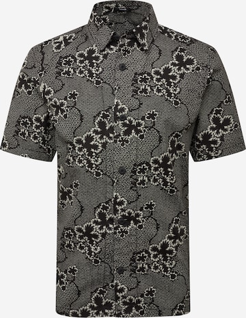 DENHAM - Ajuste regular Camisa 'Sherman' en negro: frente