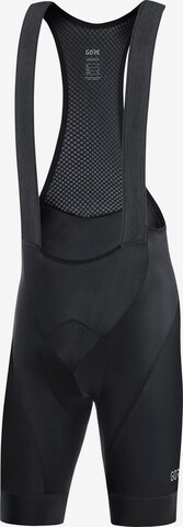 GORE WEAR Skinny Workout Pants 'C3 Trägerhose kurz' in Black: front