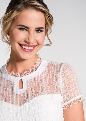 Blouse folklorique 'Nelly' SPIETH & WENSKY en blanc