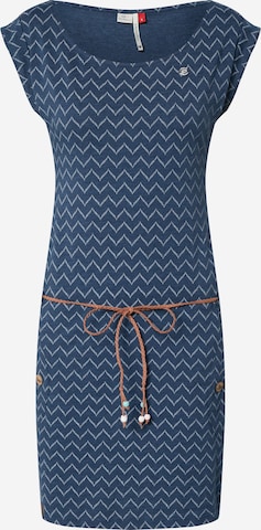 Ragwear Zomerjurk 'Tag Zig Zag' in Blauw: voorkant