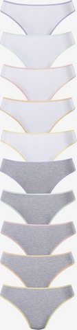 PETITE FLEUR Thong in Grey: front