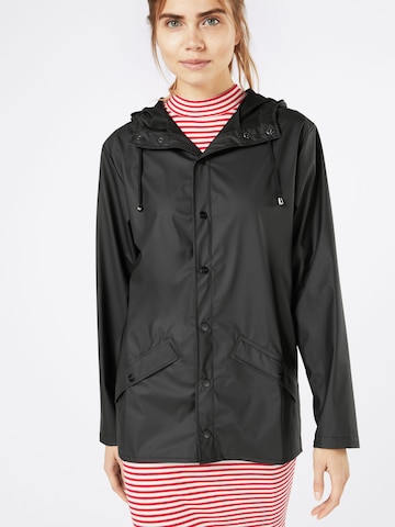 Veste mi-saison RAINS en noir : devant