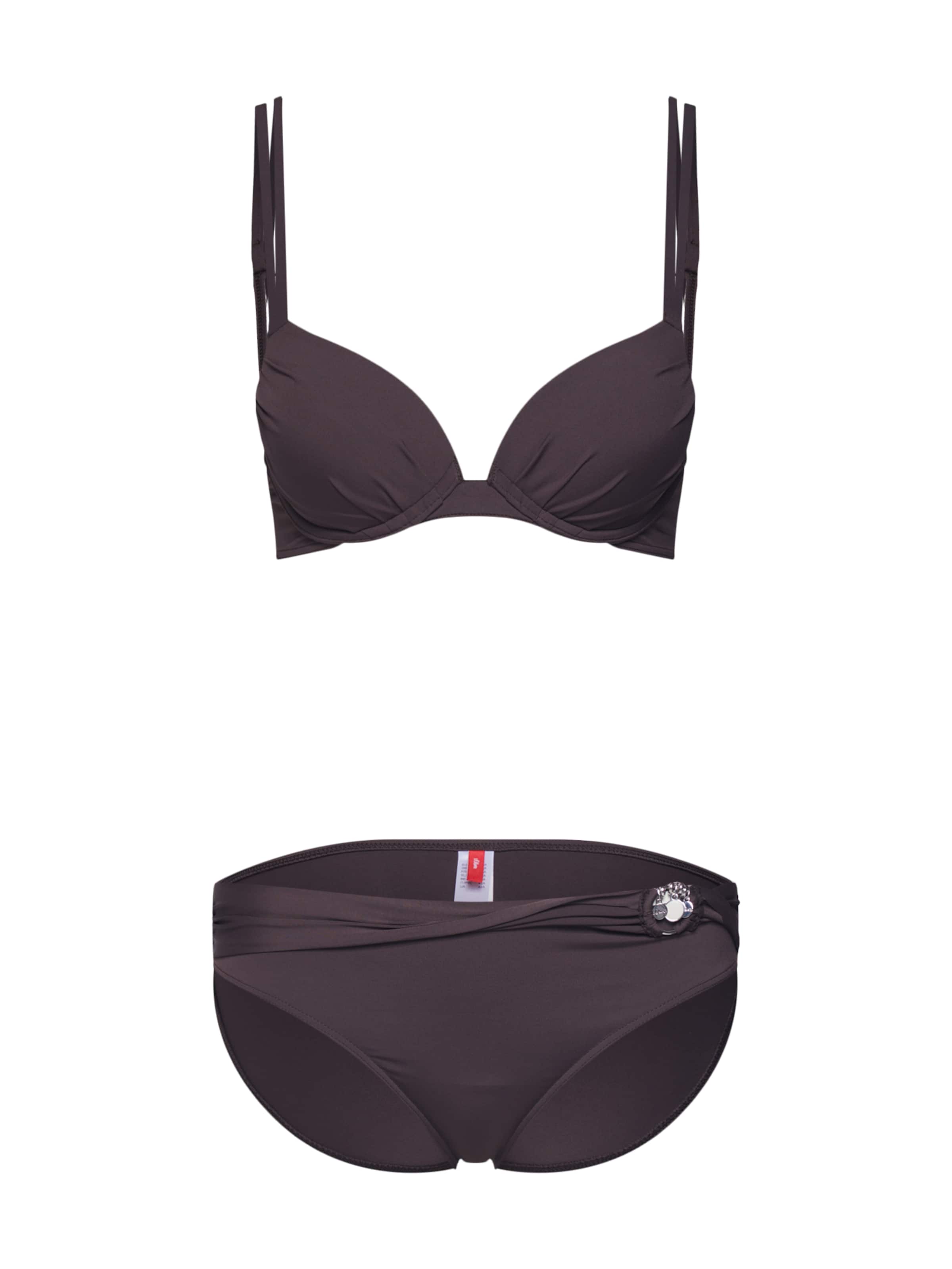 s.Oliver Push-up Bikini in Brown: front