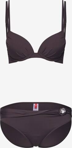 s.Oliver Push-up-Bikini in Braun: predná strana