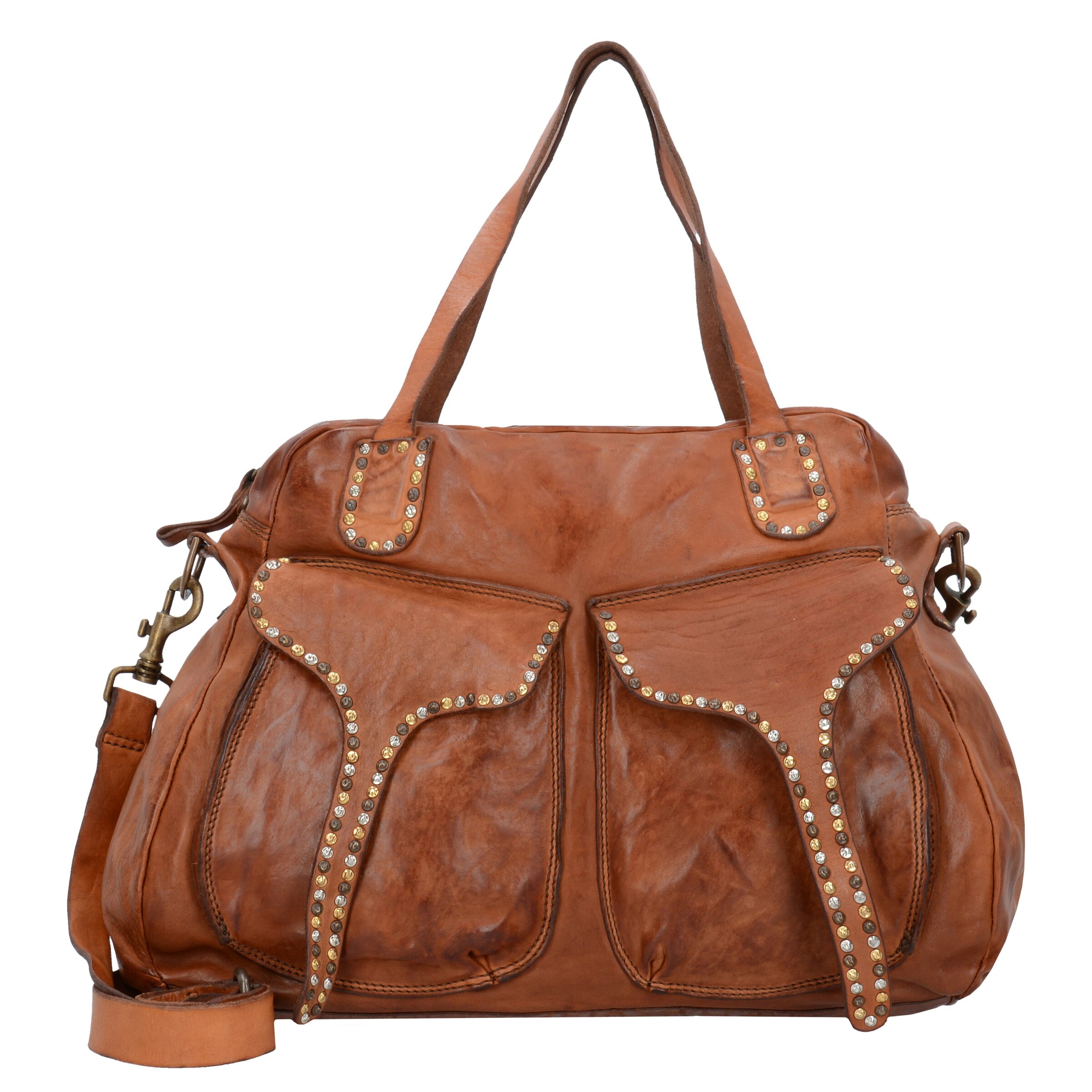 Campomaggi - Schoudertas 'London' in de kleur Bruin