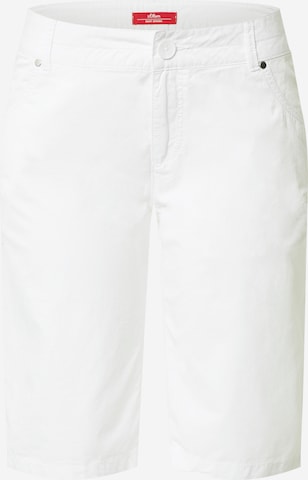 s.Oliver Štandardný strih Chino nohavice - biela: predná strana