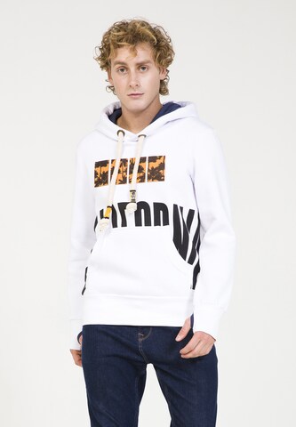 PLUS EIGHTEEN Sweatshirt in White: front