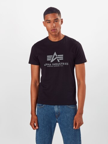 ALPHA INDUSTRIES Regular Fit Bluser & t-shirts i sort: forside