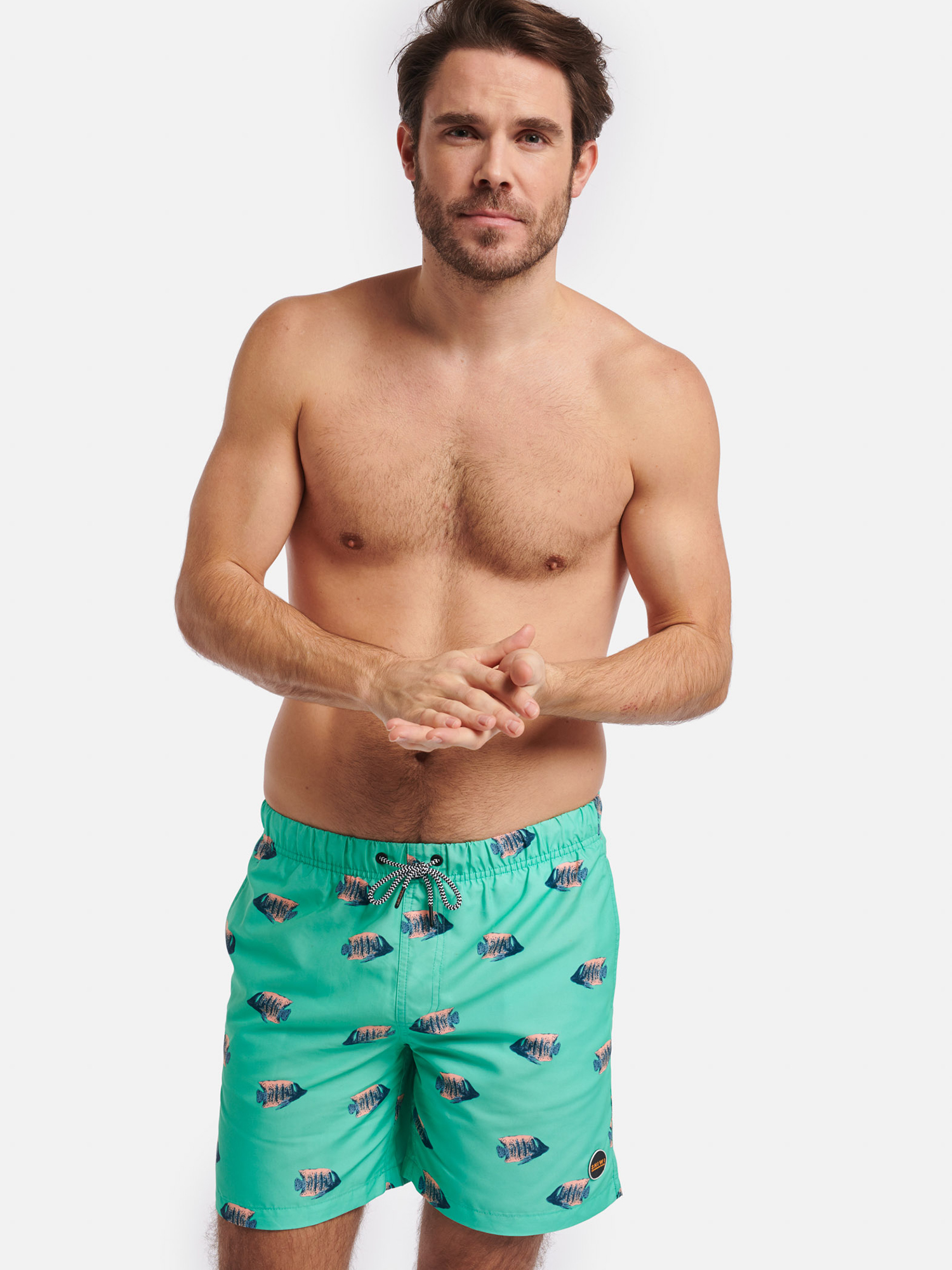 Mężczyźni Plus size Shiwi Szorty kąpielowe w kolorze Zielonym 