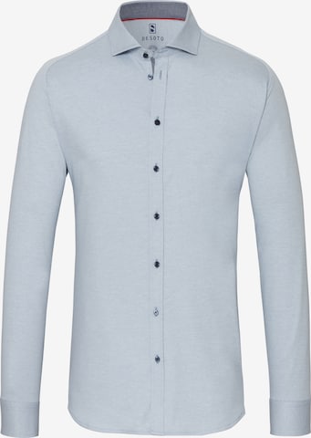 DESOTO Button Up Shirt in Blue: front