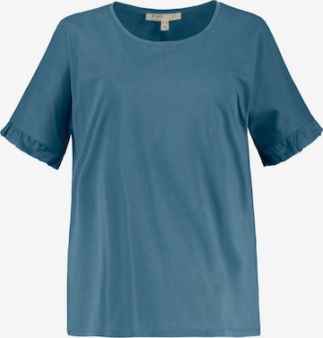 T-shirt Ulla Popken en bleu : devant