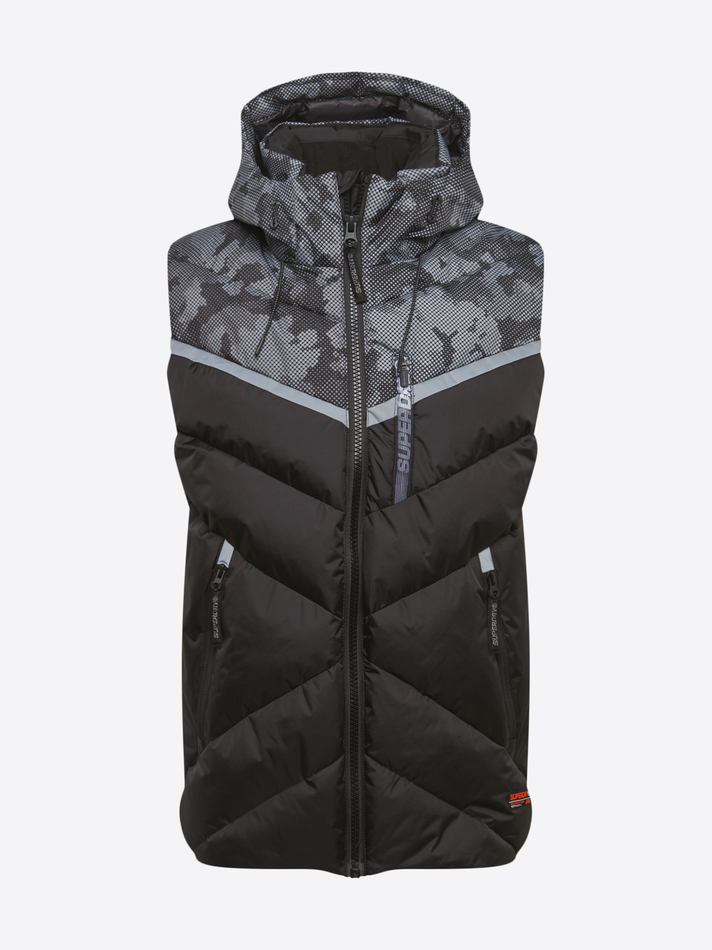 Superdry - Bodywarmer 'DIGITIZE REFLECTIVE GILET' in de kleur Zwart