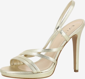 EVITA Strap Sandals 'Eva' in Gold: front