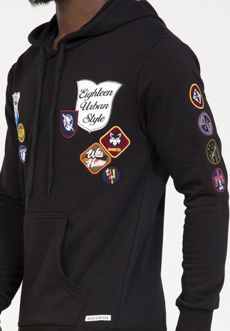 Sweat-shirt PLUS EIGHTEEN en noir
