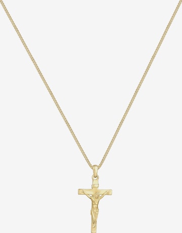 ELLI PREMIUM Ketting 'Kreuz' in Goud: voorkant